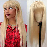 Перука аніме 70 см з довгим рубчиком рожевий, фото 4