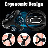 Потрійне ерекційне смарт віброкільце на пеніс і мошонку "Love Spouse" - Чорний, фото 3