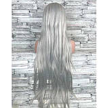 Перука рівне аніме 100 см без човника "Пепільний", фото 2