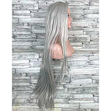 Перука рівне аніме 100 см без човника "Пепільний", фото 3