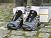 Чоловічі Термо кросівки Salomon XT-6 gore-tex black grey утеплені Саломон Гортекс сірі з чорним текстиль осінь зима, фото 8