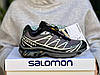 Чоловічі Термо кросівки Salomon XT-6 gore-tex black grey утеплені Саломон Гортекс сірі з чорним текстиль осінь зима, фото 4