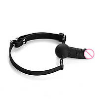 Кляп-страпон на обличчя та в рот Wearable Sleeve