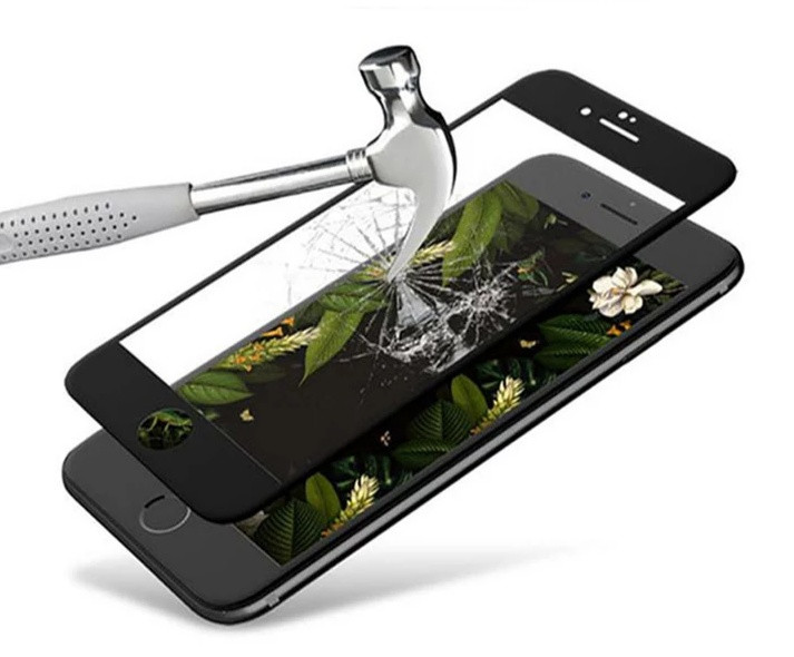 Загартоване захисне скло на Iphone 6 100% покриття Чорне, фото 1
