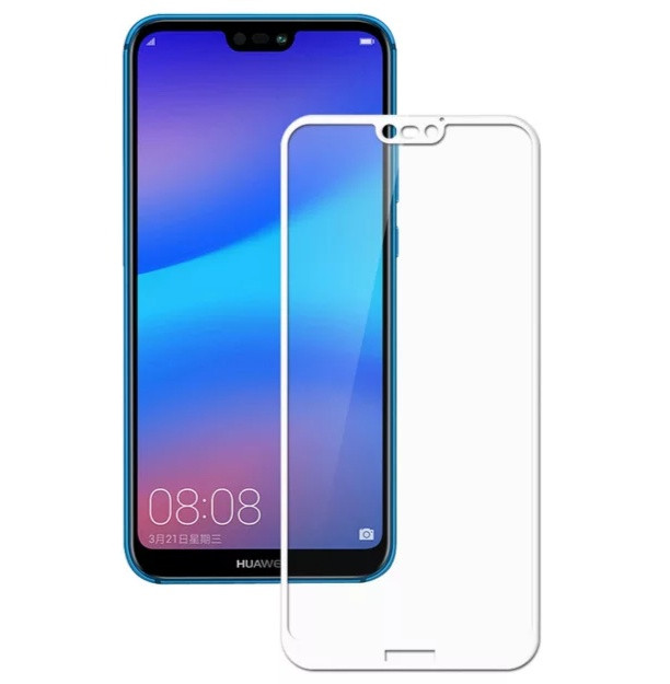 Загартоване захисне скло на Huawei P20 Lite Біле, фото 1