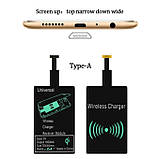 Універсальний ресивер (приймач) для безпровідної зарядки Micro USB (тип A) Чорний, фото 3