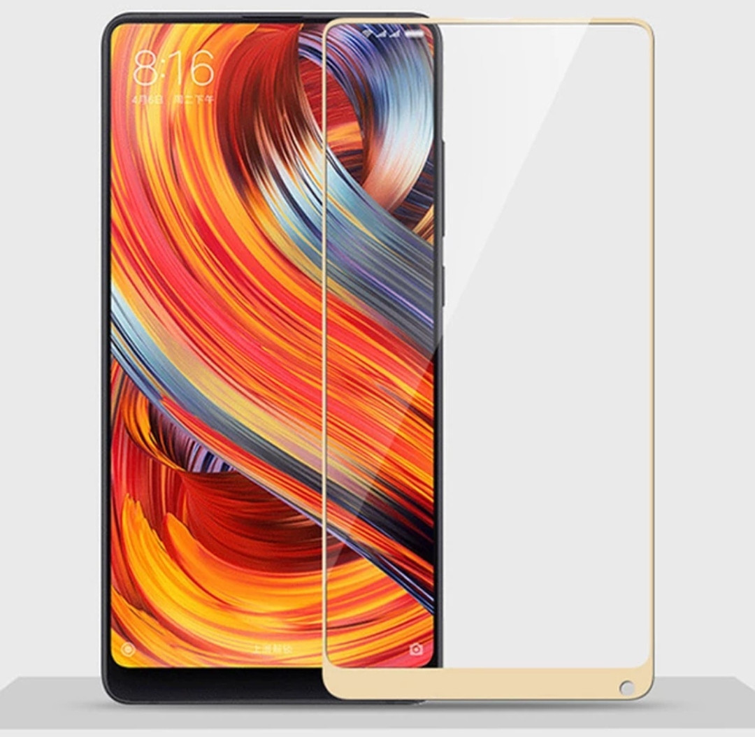 Загартоване захисне скло на Xiaomi Mix 2s Золоте, фото 1
