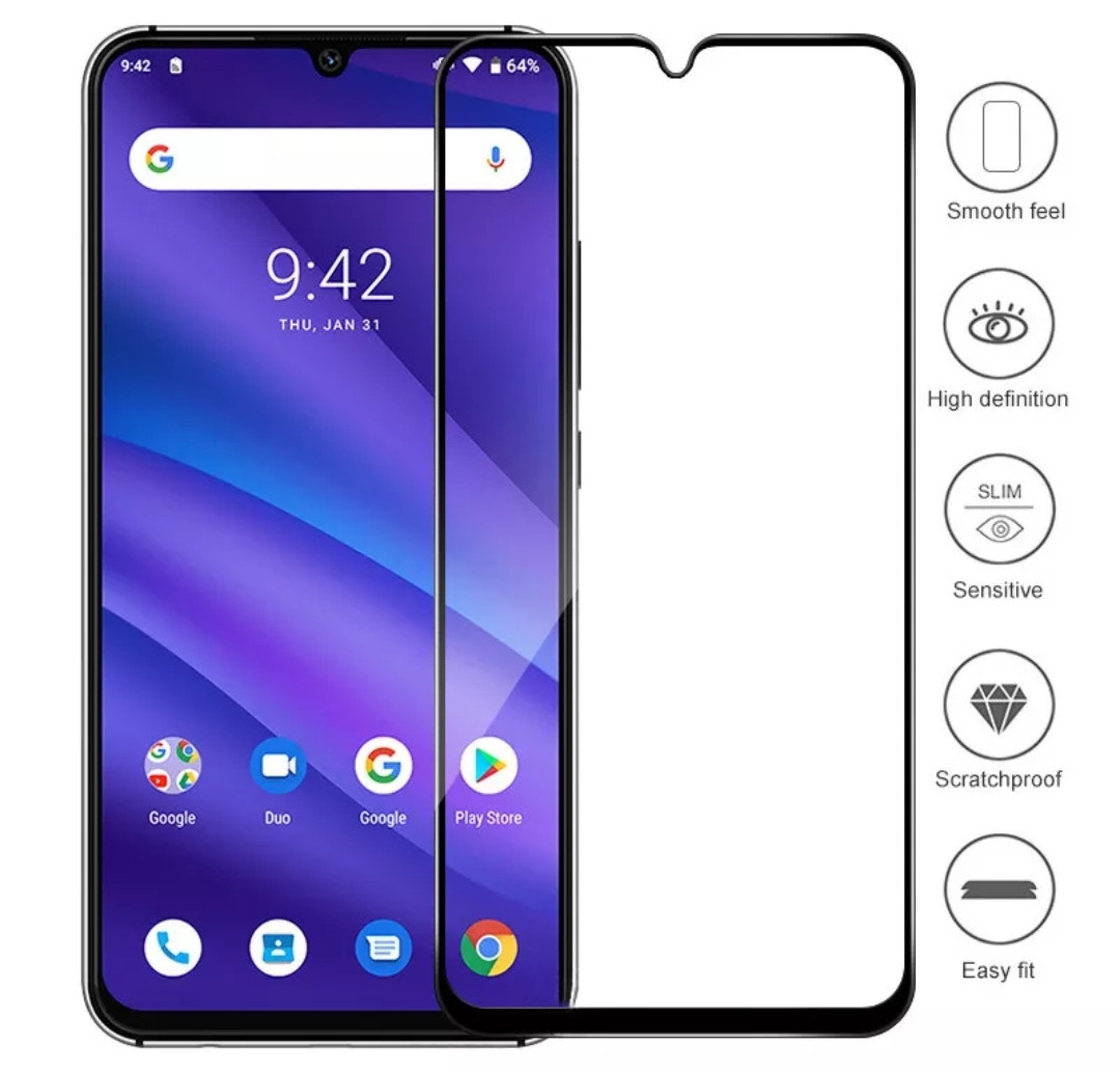 Загартоване захисне скло на UMIDIGI A5 Pro Чорне, фото 1