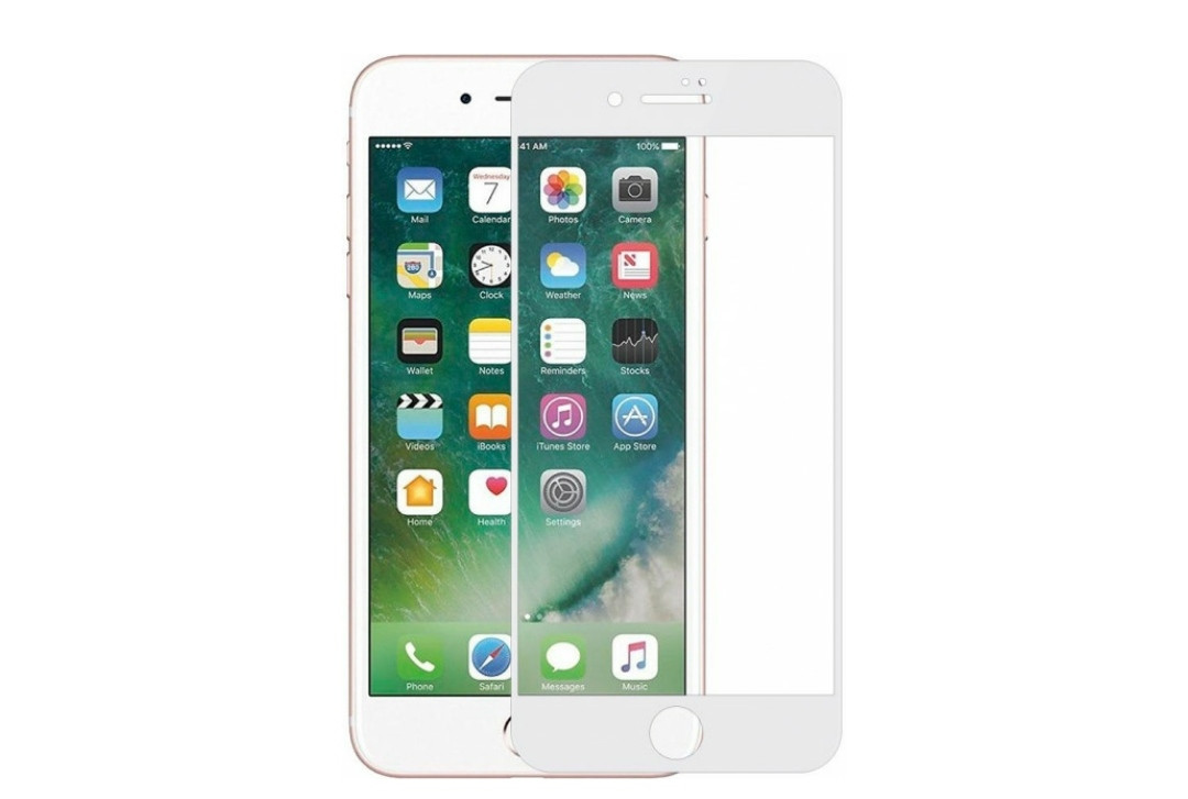 Загартоване захисне скло на Iphone 6s Повне покриття Біле, фото 1