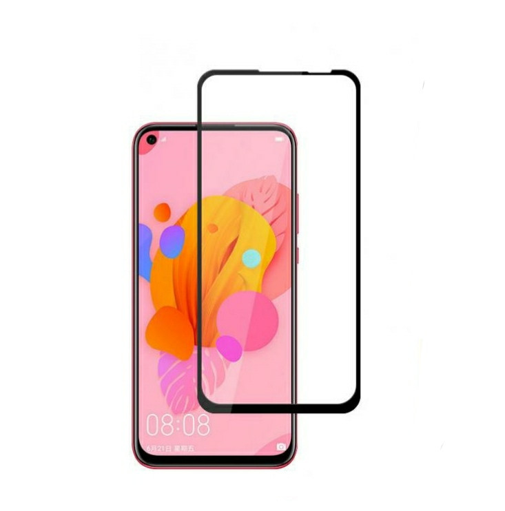 Загартоване захисне скло на Huawei Nova 5i Чорне, фото 1