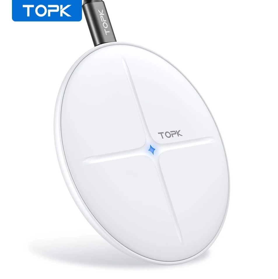 Безпровідний оригінальний зарядний пристрій TOPK B09W швидка зарядка 10W Білий