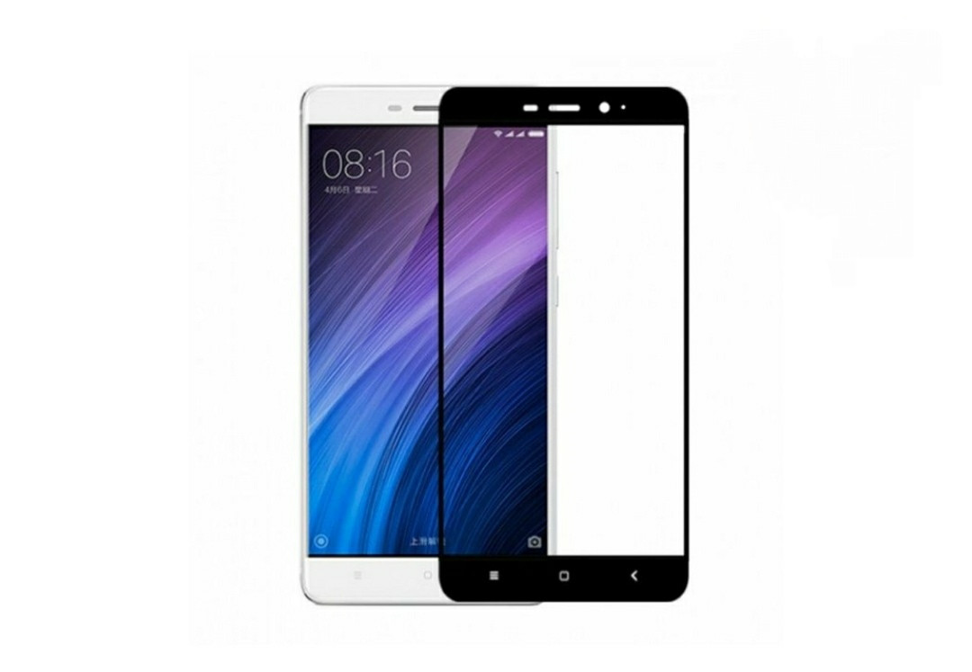 Загартоване захисне скло на Xiaomi Redmi 4A з чорною рамкою