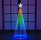 Новорічна конусна ялинка розумна світлодіодна 180см LED гірлянда 190 ламп RGB, Bluetooth управління, фото 4