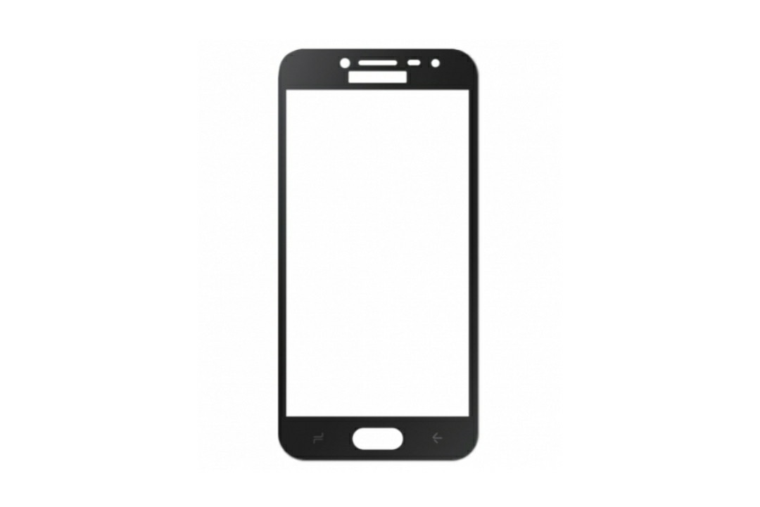 Загартоване захисне скло на Samsung J250 / Чорна рамка, фото 1