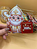 Оригінальна сувенірна яскрава прикраса декор на ялинку з містом під маленьку шоколадку або фото, фото 3