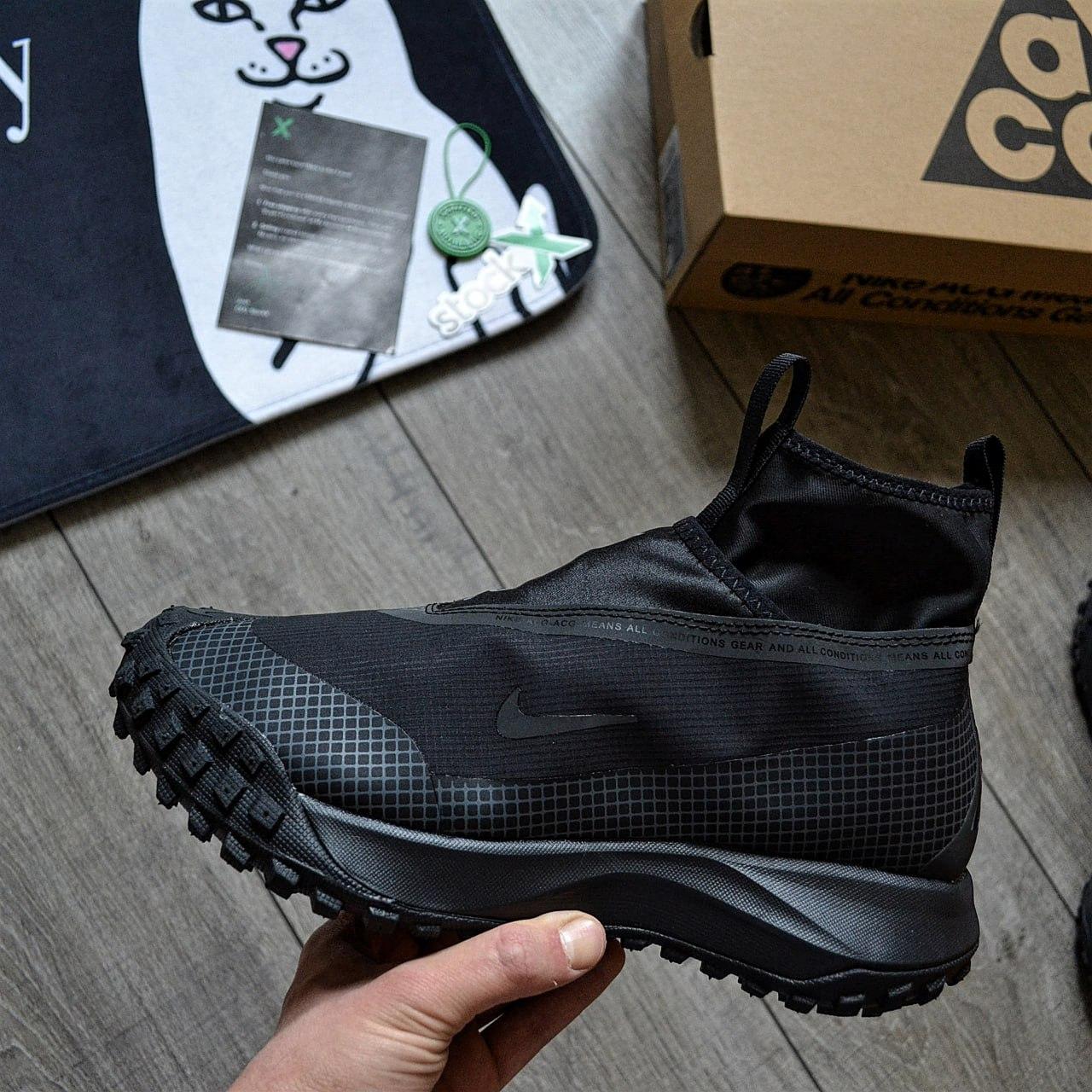 Чоловічі кросівки Nike ACG Mountain Fly 2 Gore Tex Black Чорні Найк Маунтин текстиль gore-tex демісезон