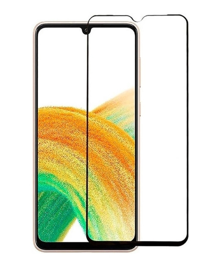 Загартоване захисне скло на смартфон Samsung Galaxy A34 5G 6D/ Чорна рамка, фото 1