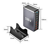 Настільний зарядний пристрій GaN 8в1 320W \ Чорний, фото 3