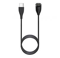 Зарядний кабель Type-C для годинника Garmin ( Кутовий) \ 100 см \ Чорний