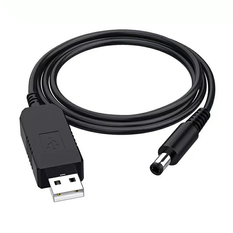 Кабель для живлення роутерів та інших пристроїв 5.5 * 2.5 мм. / USB 5 вольт на DC 6 вольт / 100 см. / Чорний