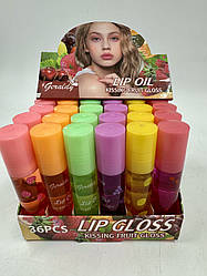 Блиск олія для губ Geraldy Lip Oil фруктовий, 36 шт/уп