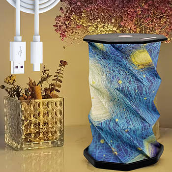 Настільний світильник нічник 700мА, USB, Rotating Lamp / Світлодіодний нічник складаний / Сенсорна лампа нічник