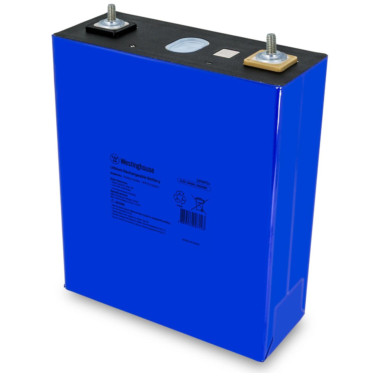 Акумуляторна батарея призматична LiFePO4 Westinghouse 3.2V 314Ah, 1шт