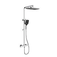 Душова система універсальна Qtap Sloup термостатична на два споживачі QTSL57103KNC Chrome