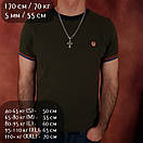 Комплект! Срібний хрестик із золотими пластинами і срібна цепочка чоловіча бісмарк. Срібна цепочка з хрестиком. 60 см, фото 9