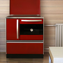Піч MBS (МБС), Thermo Royal 720, червоний, 11 кВт, ліве верхнє підключення димаря, фото 5