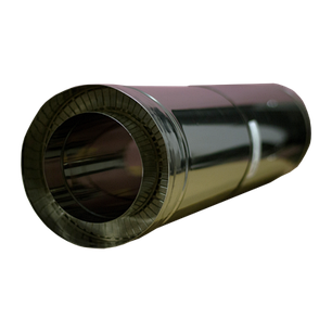 Труба-подовжувач Versia-Lux 0,5 - 1 м на димохід Ø 150/220 мм двостінна нерж/нерж 1 мм, фото 1