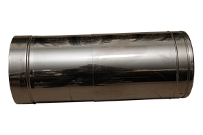 Труба-подовжувач Versia-Lux 0,5 - 1 м на димохід Ø 150/220 мм двостінна нерж/нерж 1 мм, фото 3