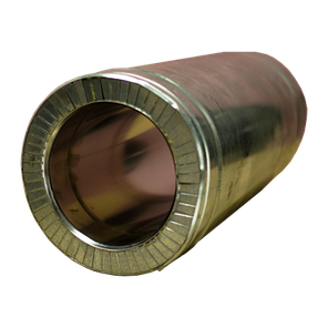 Труба Димохідна Versia-Lux 1 м Ø 200/260 мм двостінна нерж/оц 0,8 мм, фото 2