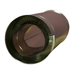 Труба Димохідна Versia-Lux 0,5 м Ø 120/180 мм двостінна нерж/нерж 0,5 мм, фото 1