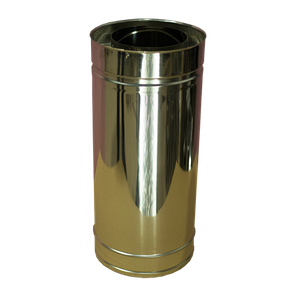 Труба Димохідна Versia-Lux 0,5 м Ø 120/180 мм двостінна нерж/нерж 0,5 мм, фото 3