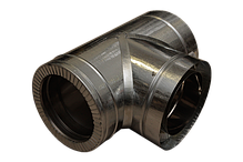 Трійник 87° на димохід Versia-Lux Ø 180/250 мм двостінний нерж/оц 1 мм, фото 5