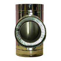 Трійник 87° Versia-Lux на димохід Ø 180/250 мм двостінний нерж/нерж 0,5 мм, фото 2