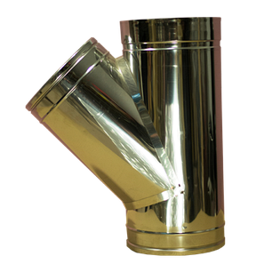 Трійник 45° Versia-Lux на димохід Ø 160/220 мм двостінний нерж/нерж 0,5 мм, фото 2