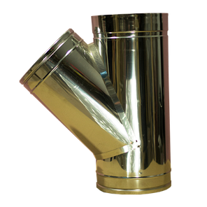 Трійник 45° на димохід Versia-Lux Ø 150/220 мм двостінний нерж/нерж 0,8 мм, фото 2