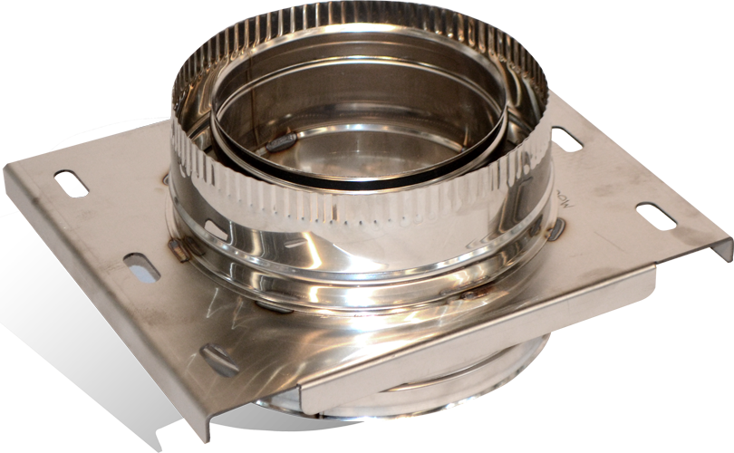 Розвантажувальна платформа на димохід Versia-Lux Ø 160/220 мм двостінна нерж/нерж 0,8 мм