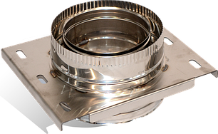 Розвантажувальна платформа на димохід Versia-Lux Ø 120/180 мм двостінна нерж/нерж 0,8 мм, фото 1