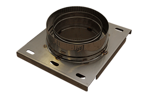 Розвантажувальна платформа на димохід Versia-Lux Ø 120/180 мм двостінна нерж/нерж 0,8 мм, фото 3