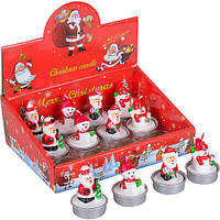 Свічка новорічна Санта Клаус/Сніговик 5 см (10-81) 1/12