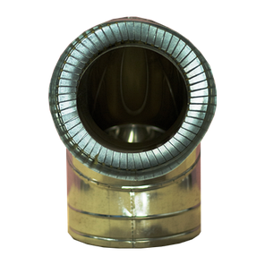 Коліно 90° На Димохід Versia-Lux 200/260 мм нерж/оц 0,5 мм двостінне, фото 3