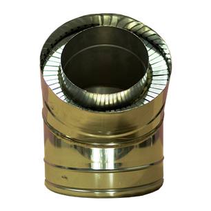 Коліно 45° На Димохід Versia-Lux 180/250 мм нерж/нерж 0,5 мм двостінне, фото 2