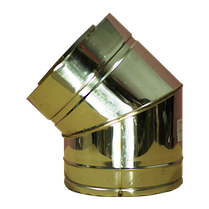 Коліно 45° На Димохід Versia-Lux 200/260 мм нерж/нерж 0,5 мм двостінне, фото 4
