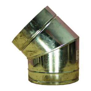 Коліно 45° На Димохід Versia-Lux 180/250 мм нерж/оц 1 мм двостінне, фото 2