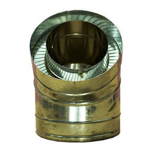 Коліно 45° На Димохід Versia-Lux 180/250 мм нерж/оц 1 мм двостінне, фото 3