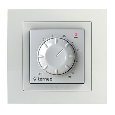 Терморегулятор для інфрачервоних панелей TERNEO ROL White / Ivory, фото 1
