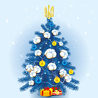 Серветка ТМ "La Fleur" 33х33, 2 шари, 16 шт., "Бавовняна ялинка"